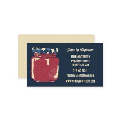 Jams, Jellies, Preserves Navy Blue, Red Custom