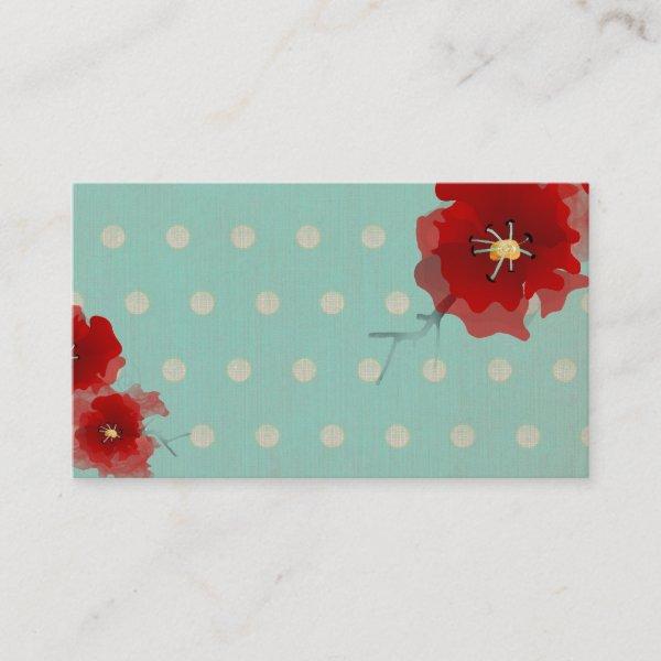Japan red flower polka dots limited