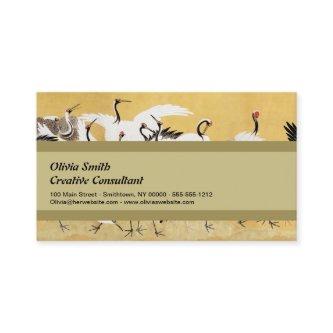 Japanese Flock Cranes Vintage Bird Rich Classic