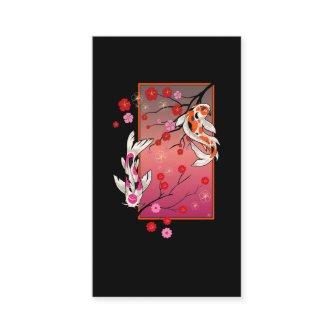 Japanese Koi Fish Flower Art