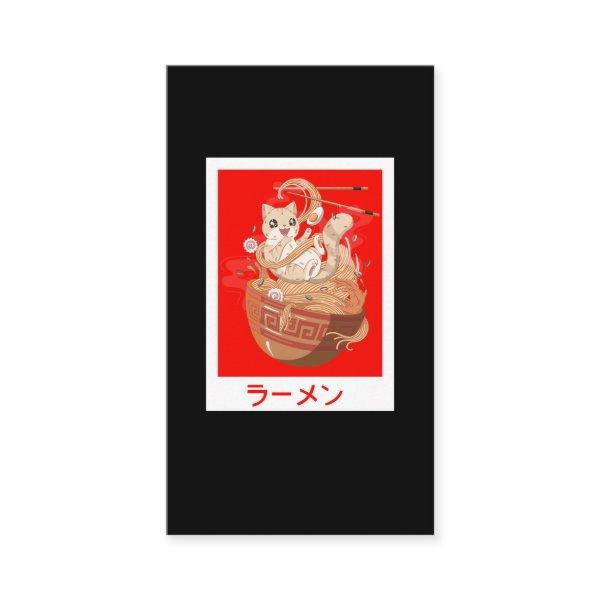 Japanese Noodles Anime Cat and Ramen addicted