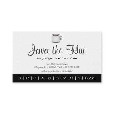 Java Logo Drink Punch Card