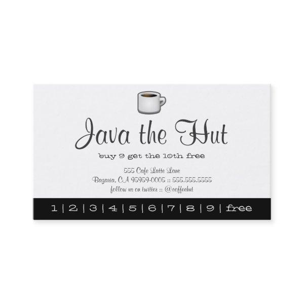 Java Logo Drink Punch Card