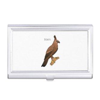 Javan hawk eagle bird cartoon illustration   case
