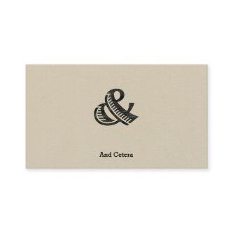 Jazz Letterpress Ampersand Black