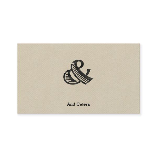 Jazz Letterpress Ampersand Black