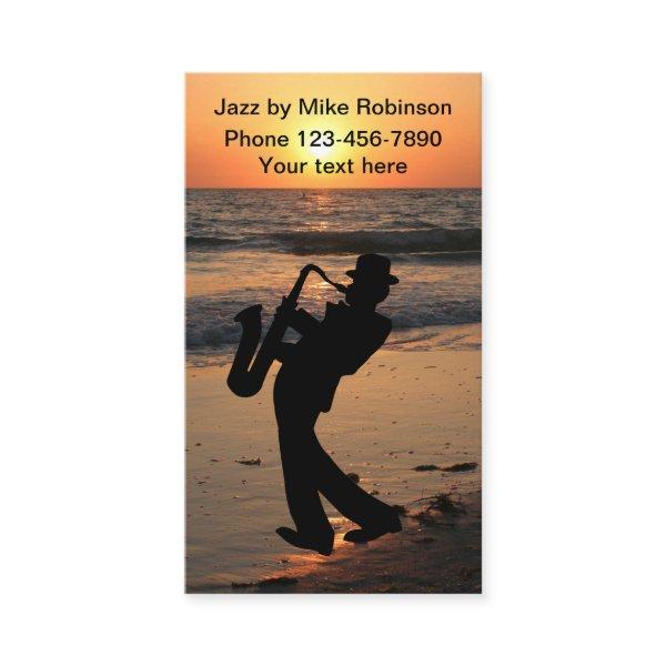 Jazz Musician Tropical Sunset