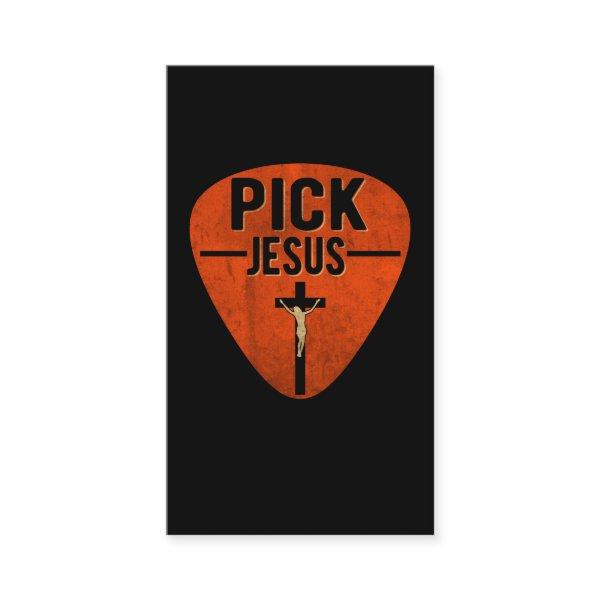 Jesus Guitar Pick Music Religious Guitarist