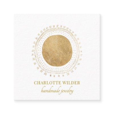 Jewelry Designer Abstract Gold Circle Square