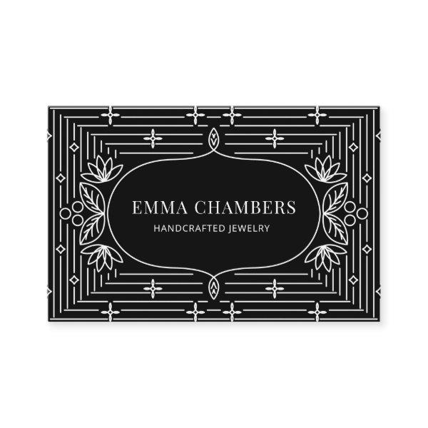 Jewelry Designer Black White Motif Pattern