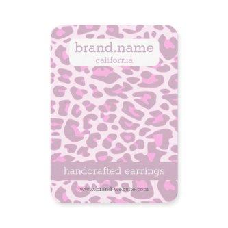 Jewelry Display Studs Pink Leopard Print Handmade