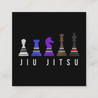 jiu jitsu training   chess, gift  bjj with text. square