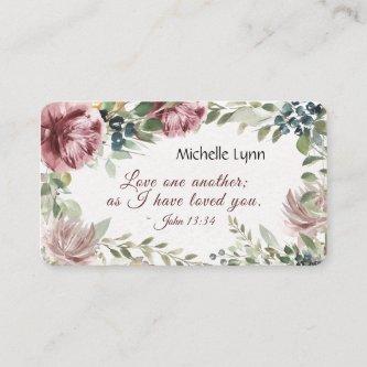 John 13:34 Love one Another Watercolor Floral
