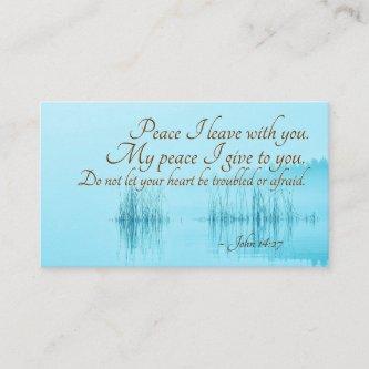 John 14:27 Jesus Words, "Peace I leave with you,"