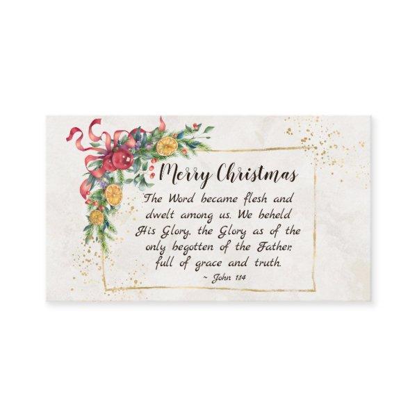 John 1:14 The Word became Flesh, Christmas