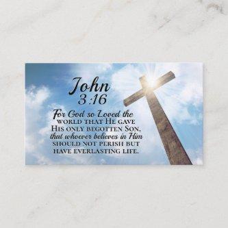 John 3:16 God so Loved the World Wooden Cross