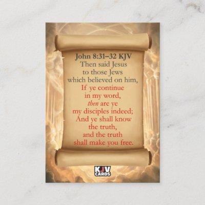 John 8:31-32 KJV Cards