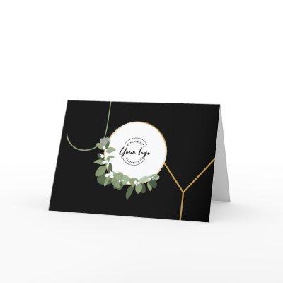 Joy Business Wreath Logo Happy Holidays Holiday Card