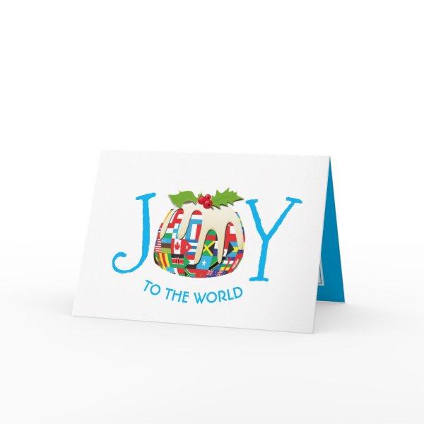 JOY TO THE WORLD Festive Pudding Card