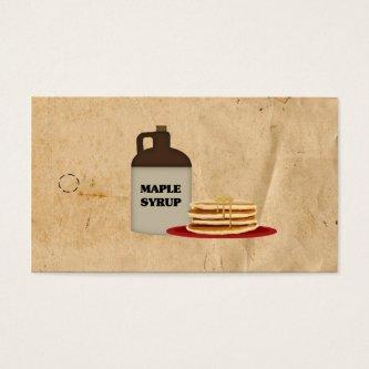 Jug And Pancakes Maple Syrup Hang Tag