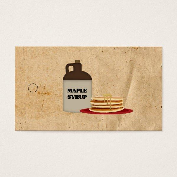 Jug And Pancakes Maple Syrup Hang Tag