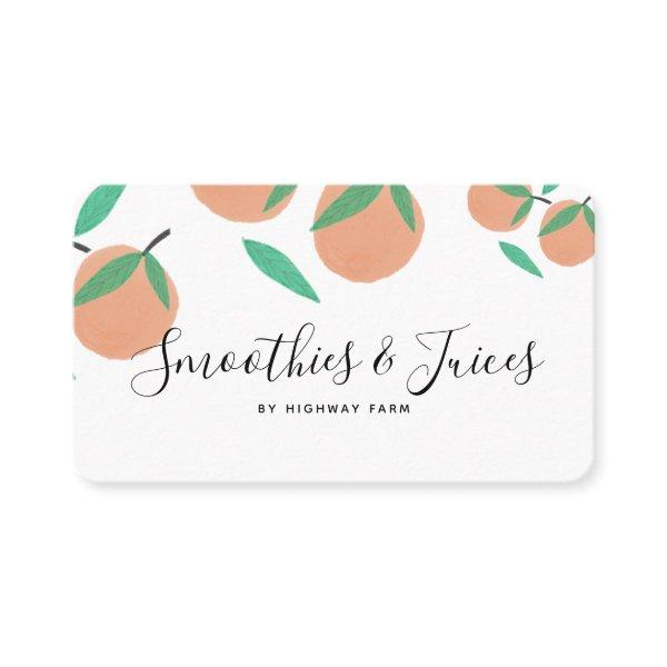 Juice Bar Hand Drawn Oranges Botanical Citrus