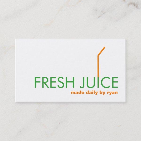 Juicing Juice Bar Company Orange Straw Logo