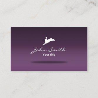 Jumping Hare Cute Rabbit Logo Purple