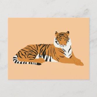Jungle Tiger Animal  Holiday Postcard