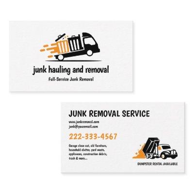 JUNK HAULING TRASH REMOVAL ORANGE BLACK