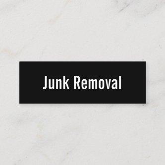Junk Removal Black and White 2 Sided Promotional  Mini