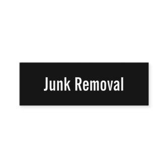 Junk Removal Black and White 2 Sided Promotional  Mini