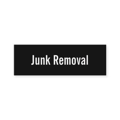 Junk Removal Black and White 2 Sided Promotional  Mini