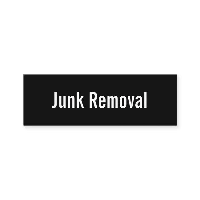 Junk Removal Black and White 2 Sided Promotional Mini
