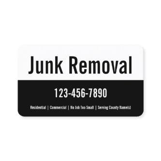 Junk Removal Black and White Promotional Template