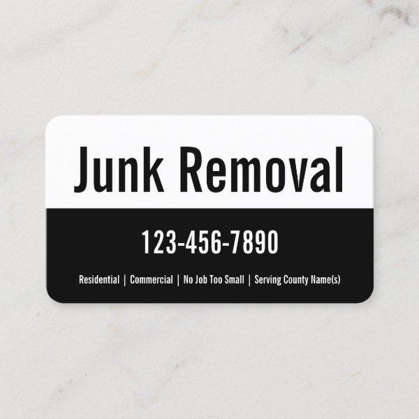 Junk Removal Black and White Promotional Template