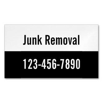 Junk Removal Black and White Promotional Template  Magnet