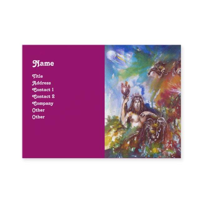 JUPITER AND LION , purple white blue brown