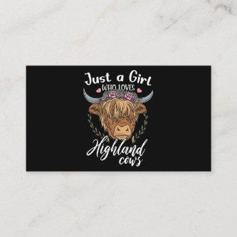 Just A Girl Who Loves Highland Cows Scottish Weste