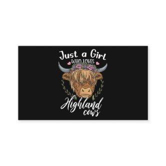 Just A Girl Who Loves Highland Cows Scottish Weste