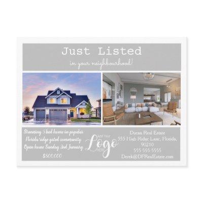 JUST LISTED Real Estate Marketing Postcard