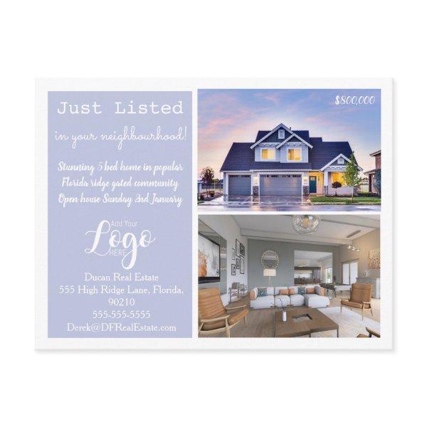 JUST LISTED Real Estate Marketing Postcard