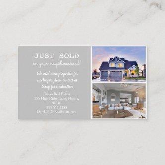 JUST sold Real Estate Marketing Postcard