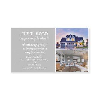 JUST sold Real Estate Marketing Postcard