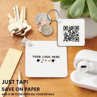 JUST TAP | QR Code  MODERN SIMPLE Keychain