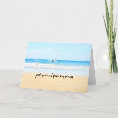 Just you and your happiness holiday card