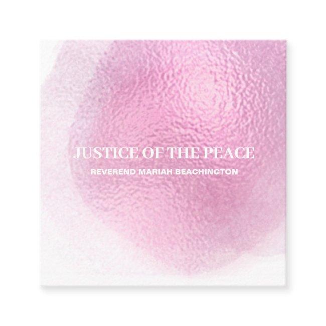 *~* JUSTICE OF THE PEACE - Abstract Pink Blob Square