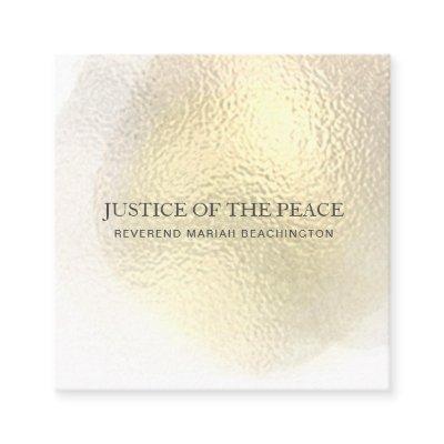 *~* JUSTICE OF THE PEACE - Abstract  Yellow Gold Square