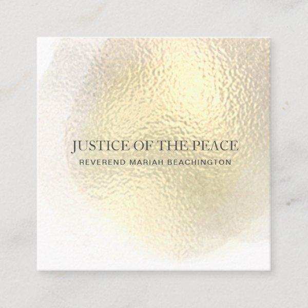 *~* JUSTICE OF THE PEACE - Abstract  Yellow Gold Square