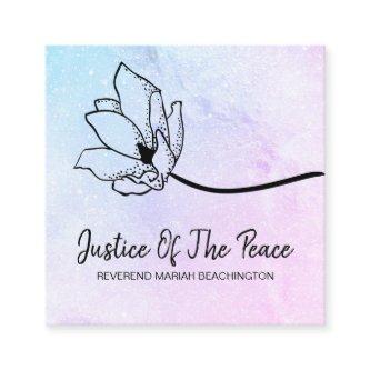 *~* JUSTICE OF THE PEACE Blue Pink  Moon Crater Square